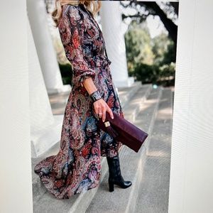 BANANA REPUBLIC by OLIVIA PALERMO Paisley Silk Dress